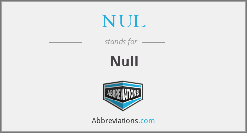 What does null set stand for?